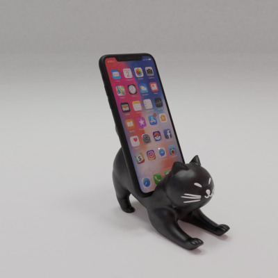 Fat Cat Phone Stand 3d model