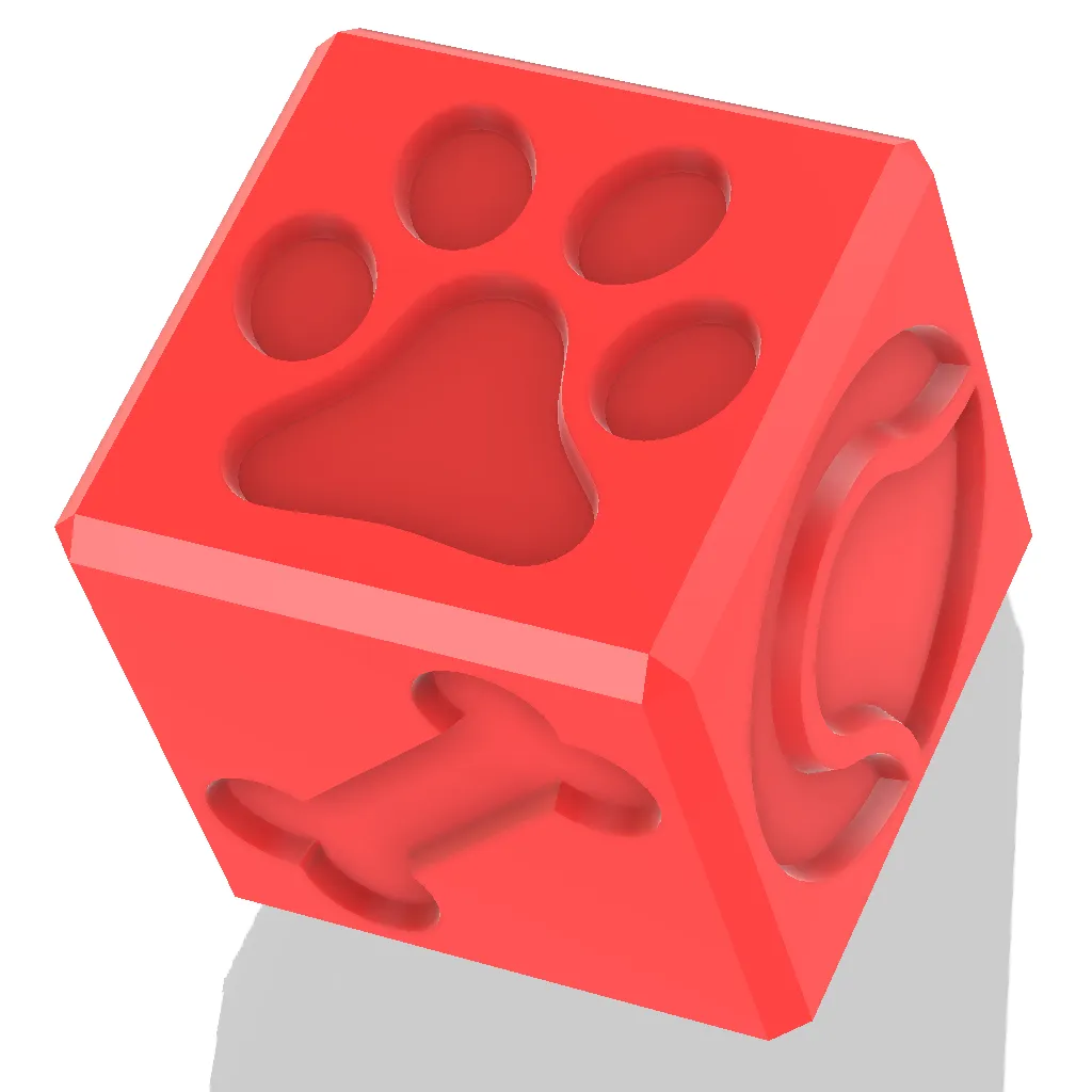 Educational Dog Stamp Cube for playdough and sensory play