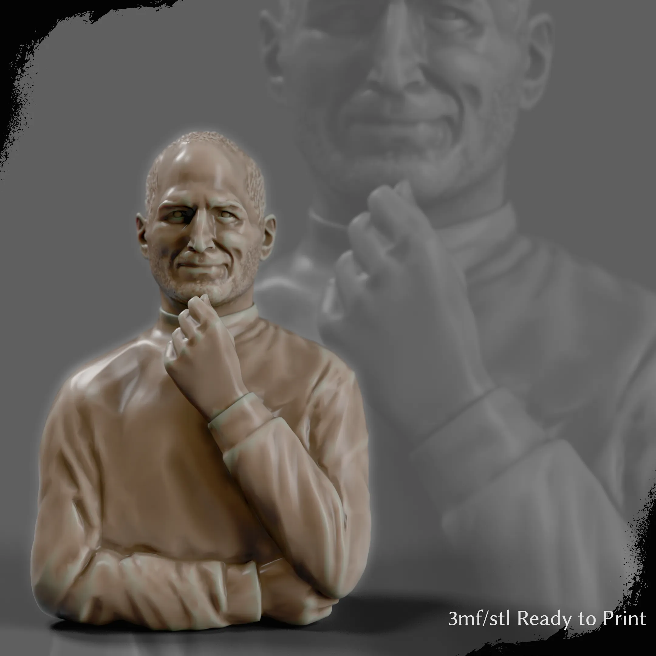 Steve Jobs Bust – Iconic Tribute in 3D Art