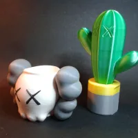 KAWS PLANTER WITH CACTUS (DIVIDED BY COLOURS)-2