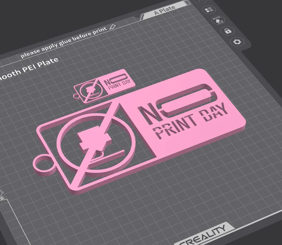 No Print Day - Keychain