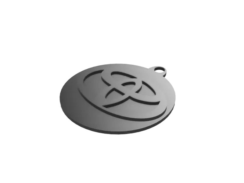 Toyota logo & writing keychain