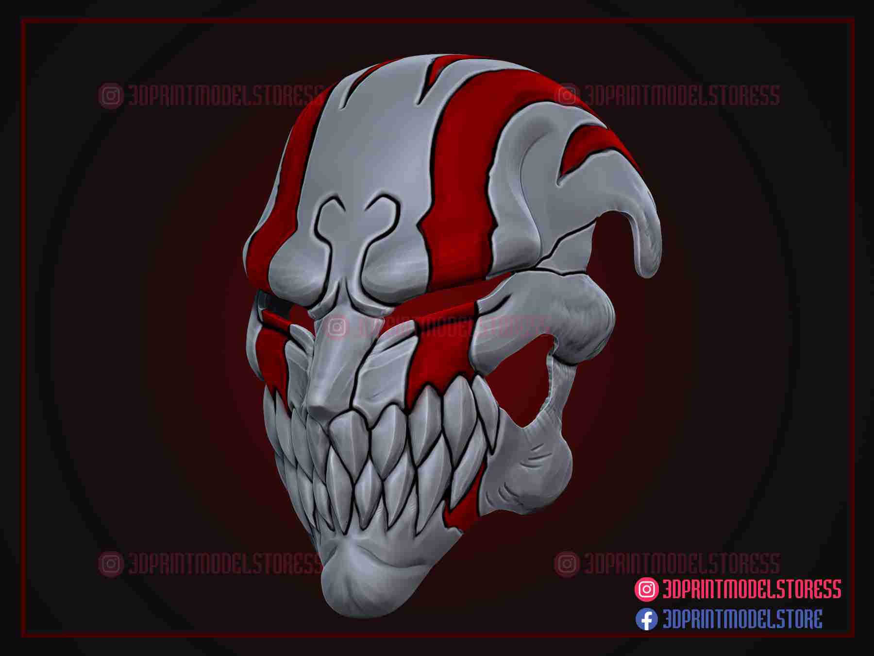 Bleach Ichigo Hollow Mask - Anime Cosplay Halloween Costume | 3D modeller  indir | Creality Bulutu