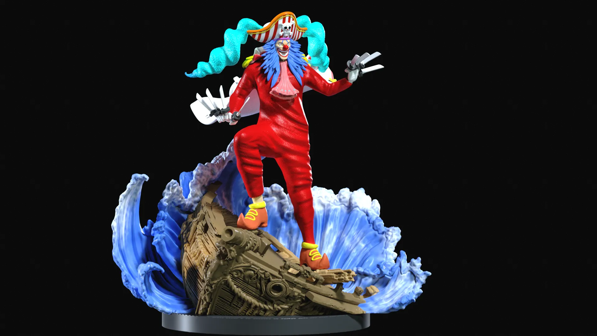 BUGGY fanart - YONKO - ONE PIECE - 3D PRINT