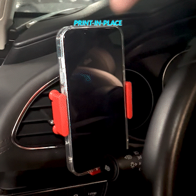 AIR VENT PHONE HOLDER FOR CAR PRINT-IN-PLACE