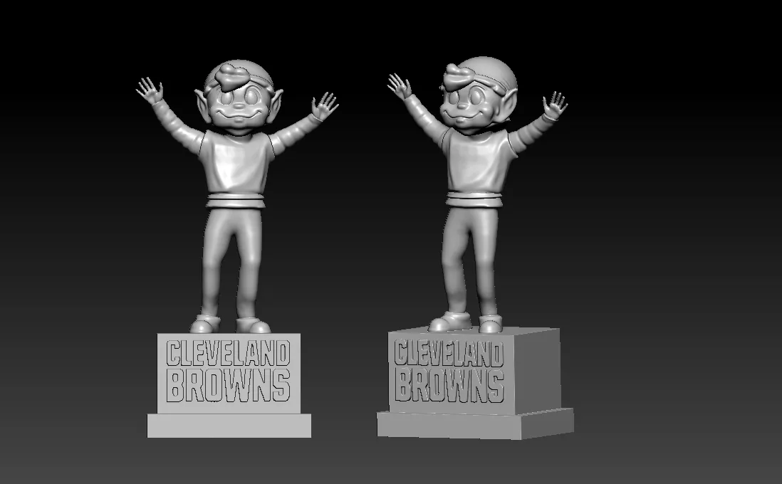 Brownie The Elf - Cleveland Browns mascot statue - 3d print
