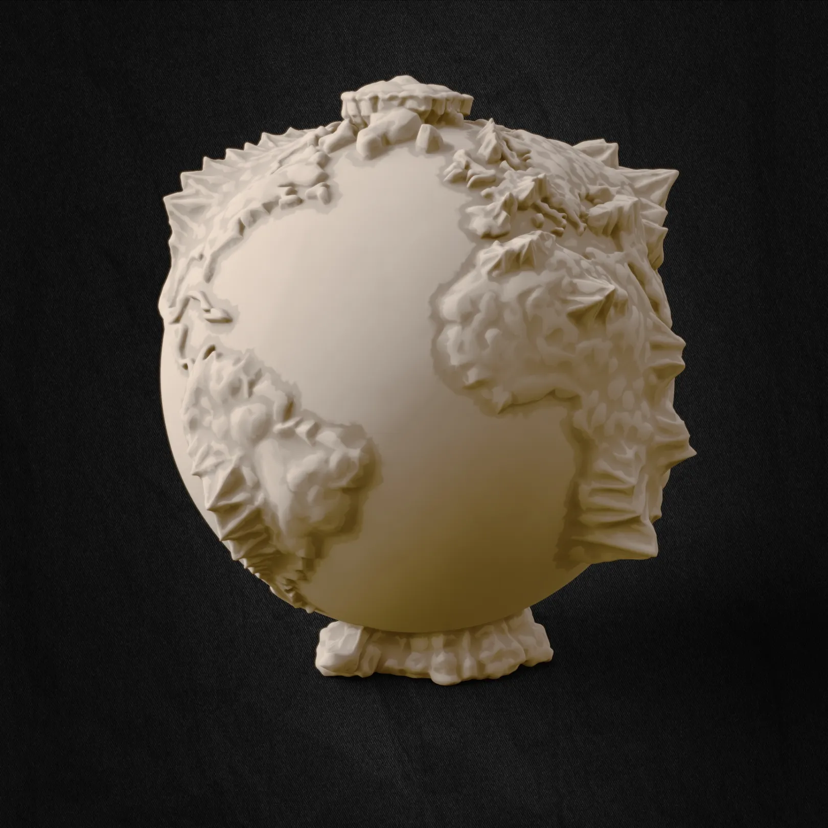 World with Relief 3D Model