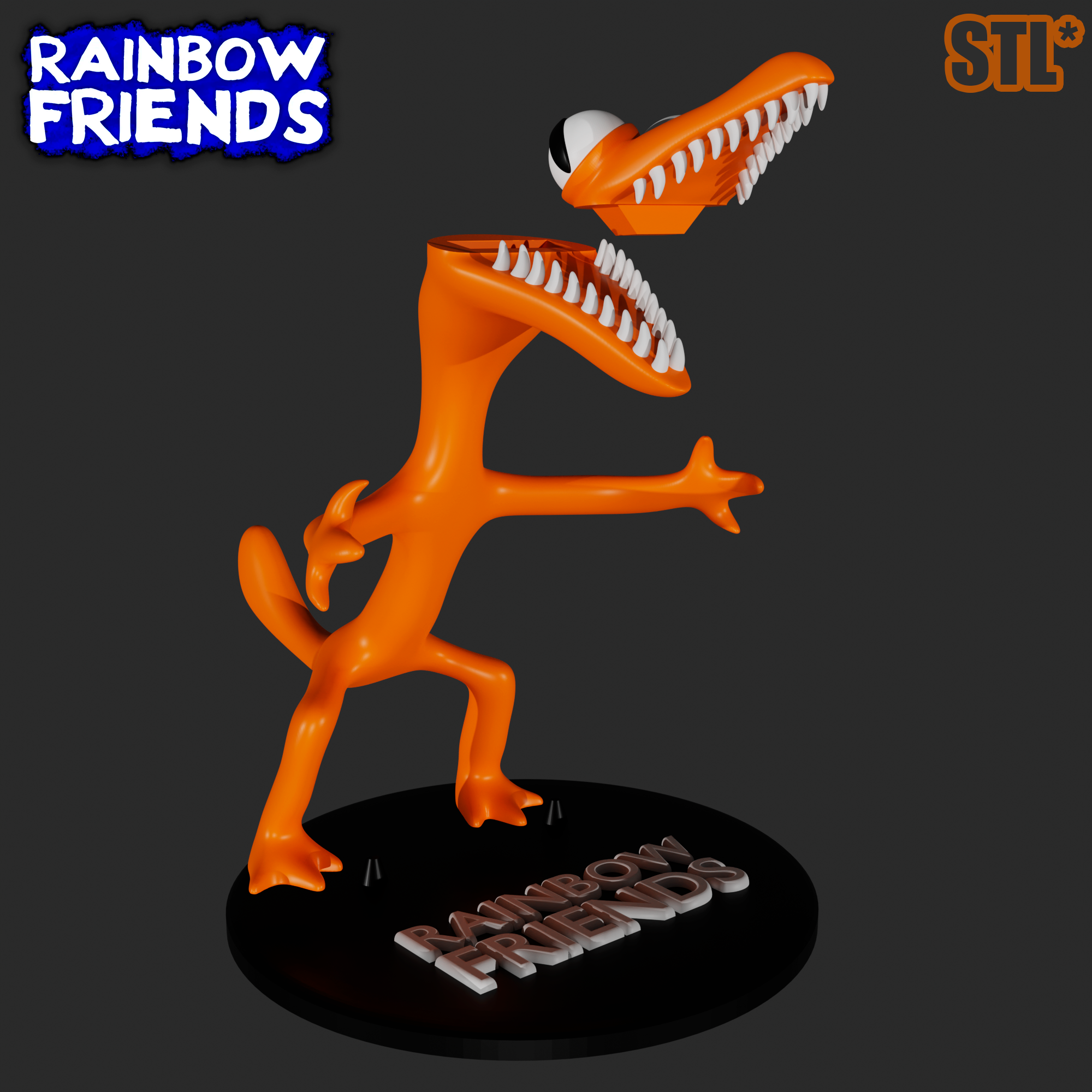 STL file Purple Rainbow Friends in Chapter 2 - Sculpture Roblox