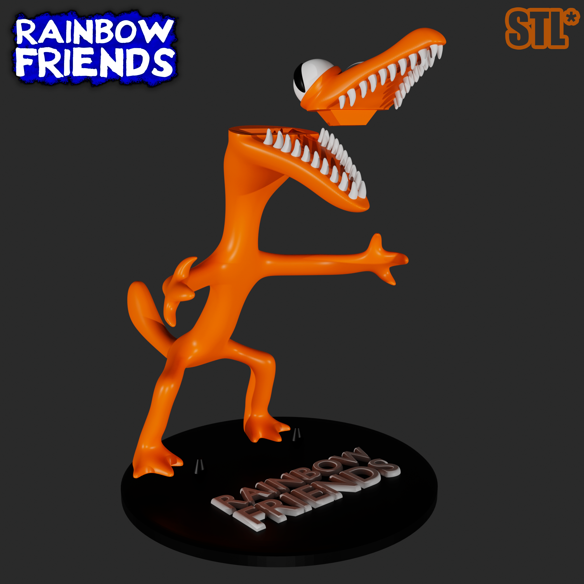 ORANGE FROM RAINBOW FRIENDS ROBLOX, 3D FAN ART, 3D models download