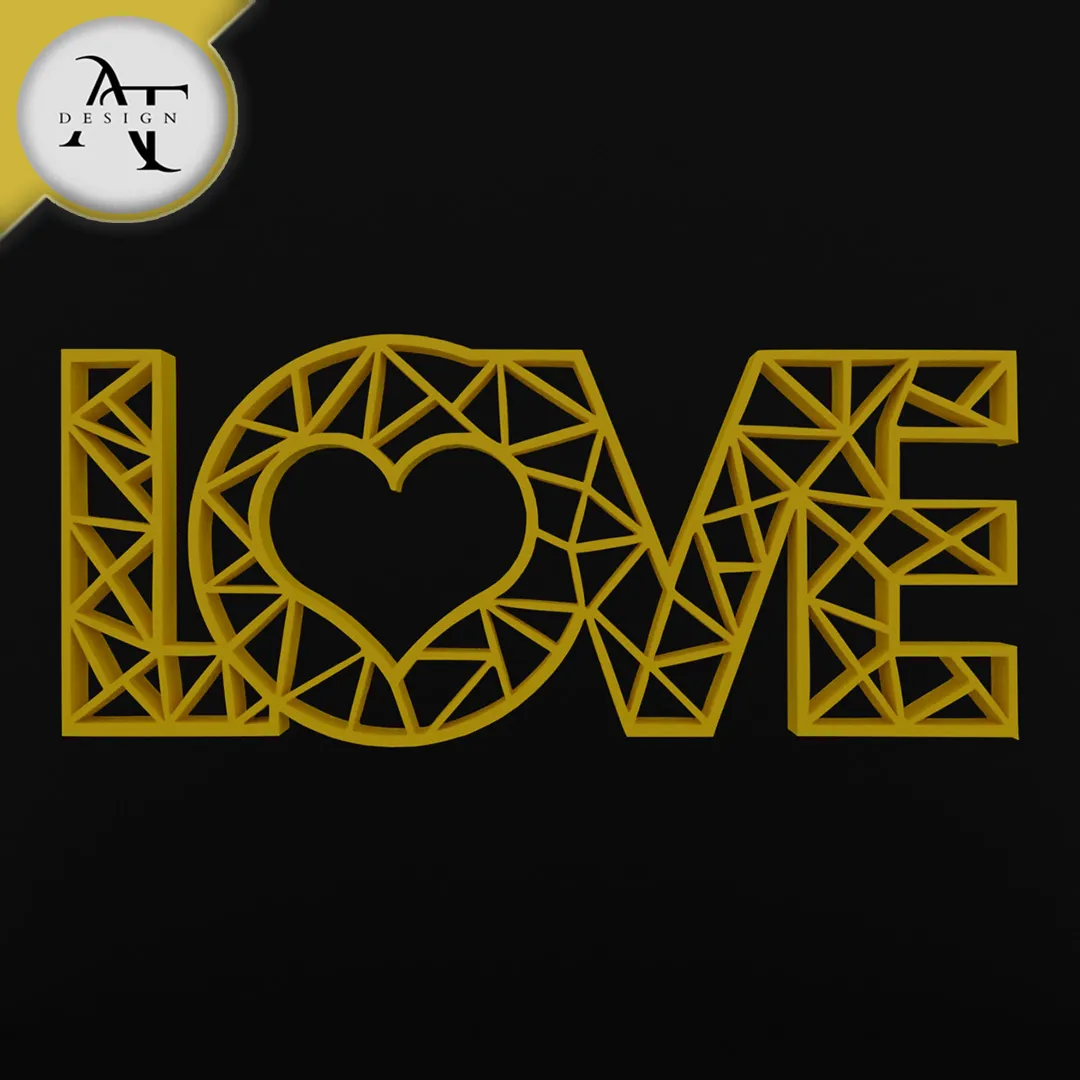 LOVE - Geometric - 2D Wall Art Decor