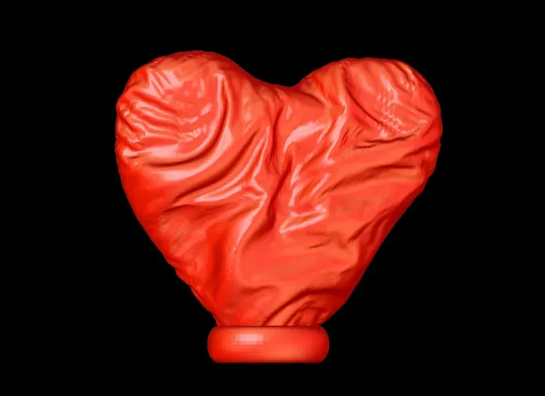 Crumpled Cloth Heart