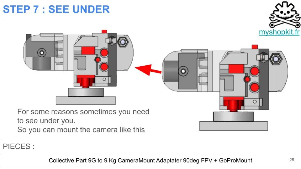 Diy Printed Low Profile Pan Tilt FPV Gimbal Burger System