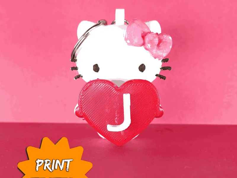 hello kitty valentine keychain
