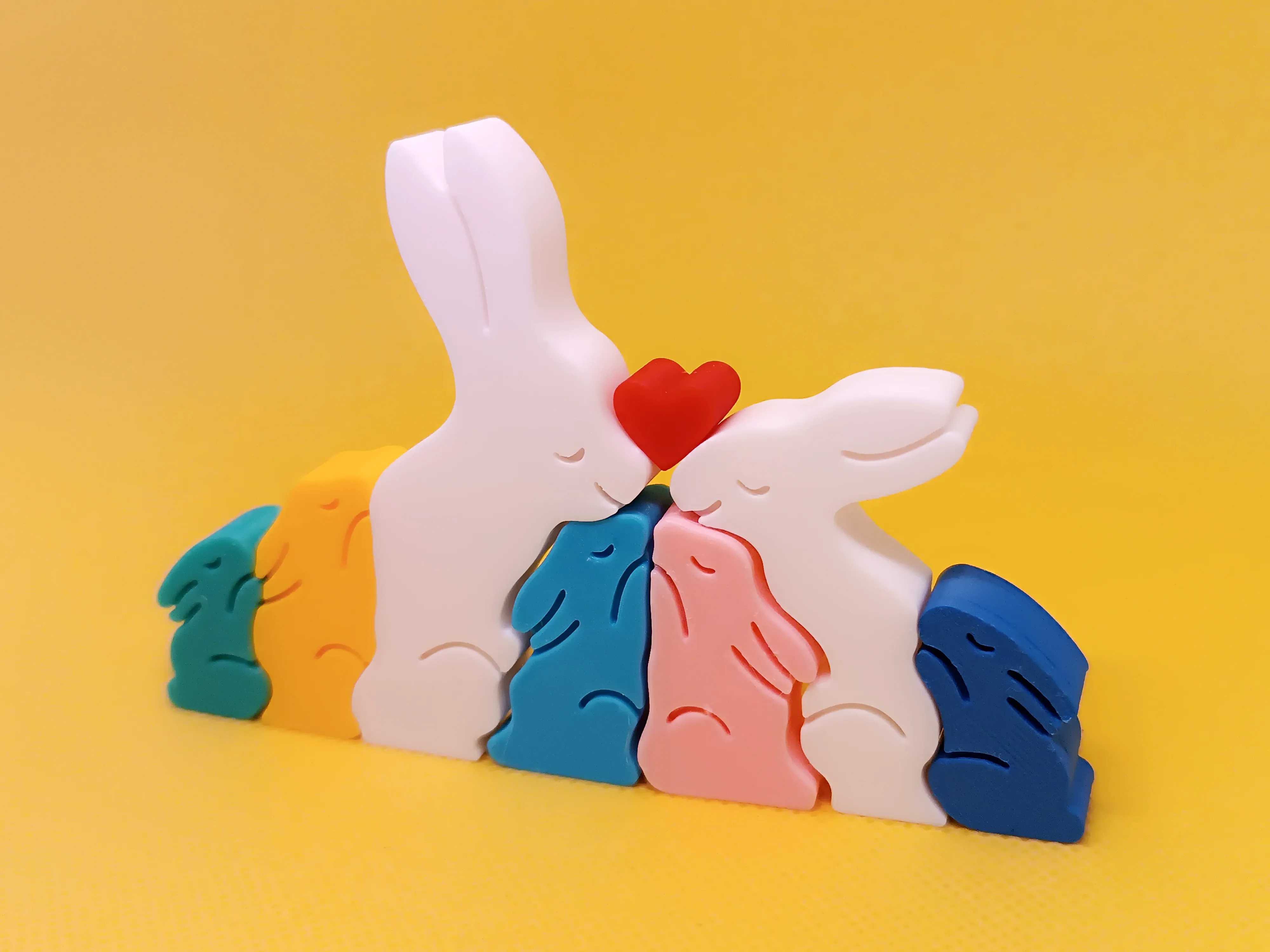 Bunny Family, 7 components, Easter Gift
