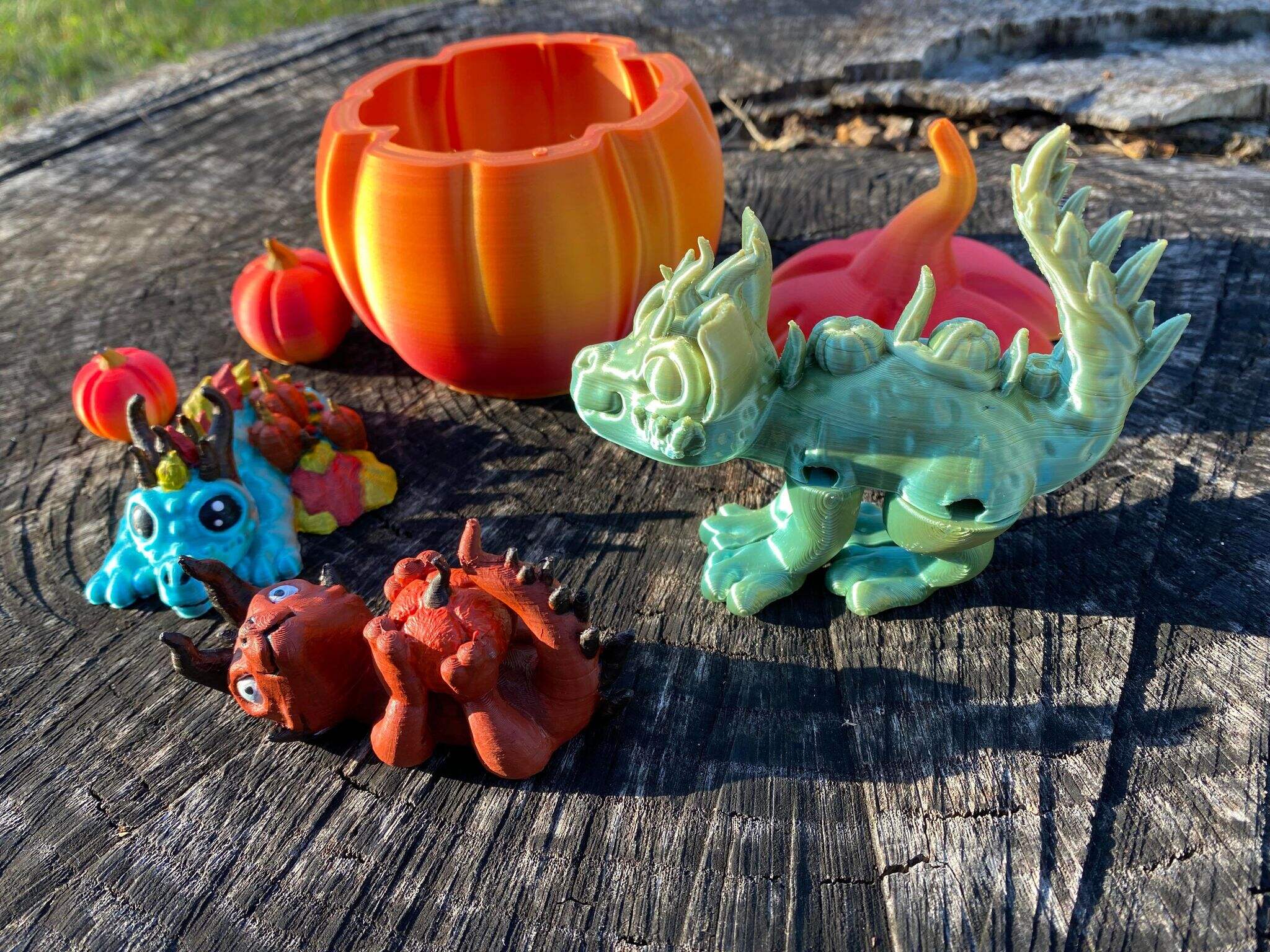 Pumpkin Dragons and big hallow pumpkin