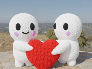 Valentine special- woven couples with heart