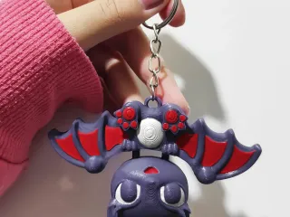 Cute Bat Articulated Head Keychain & Magnet