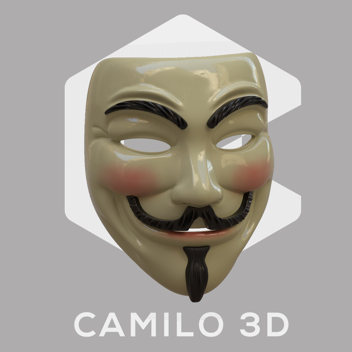 Vendetta Mask, Anonymous Mask | 3D models download | Creality Cloud