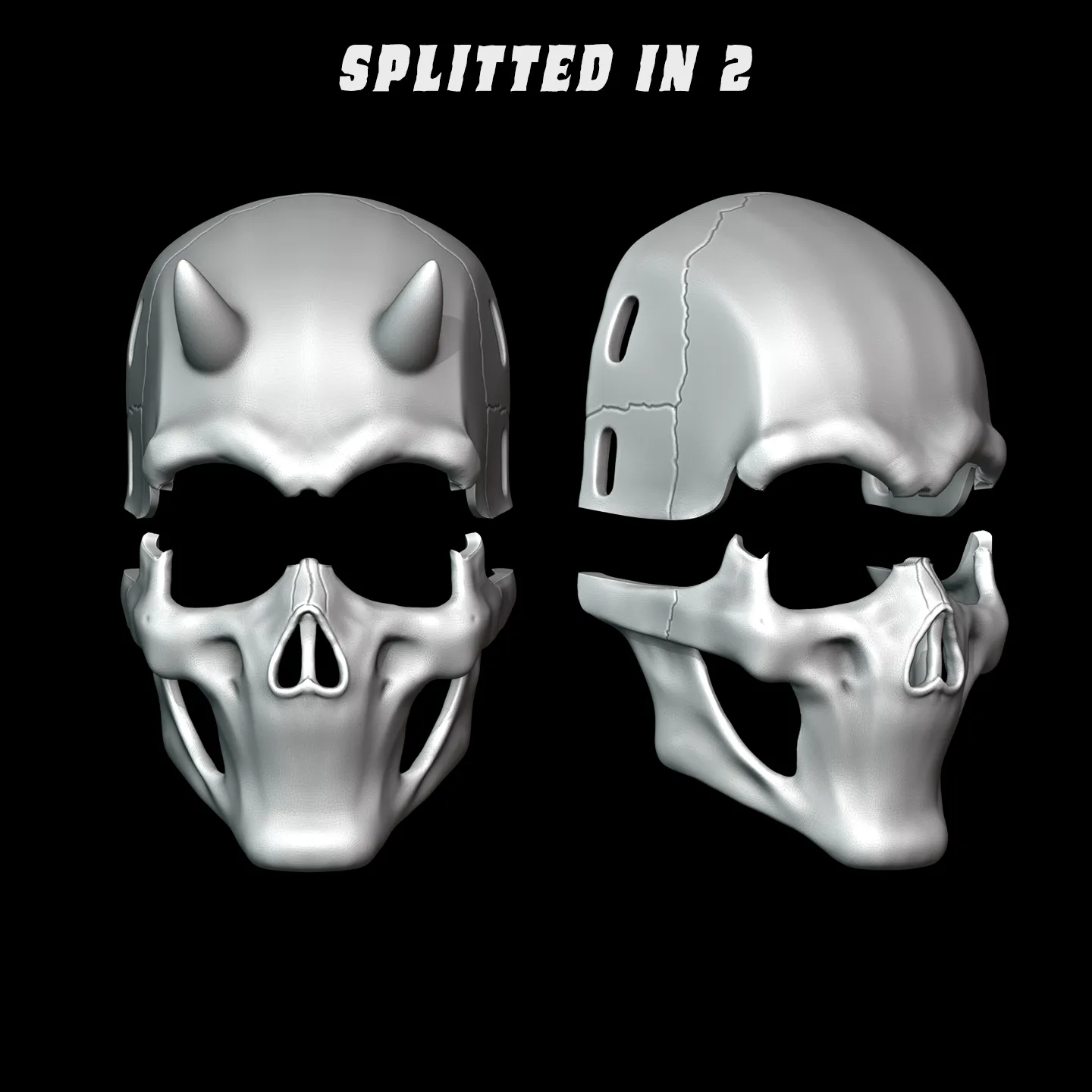 Mouthless Skull Mask 3D print model