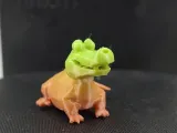 Low poly crocodile keychain-2