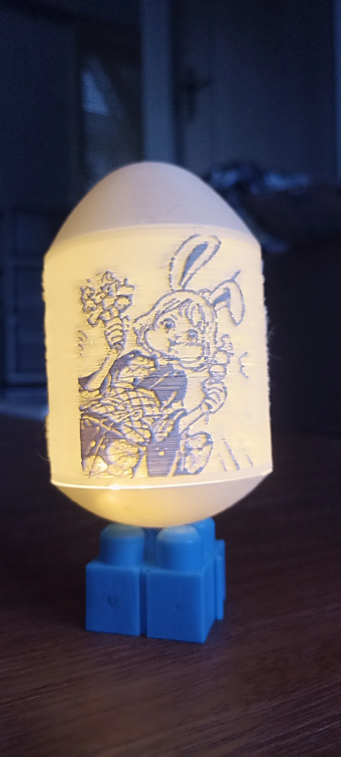 Easter Egg - One Piece Bunny (Carrot) Lithophane-1