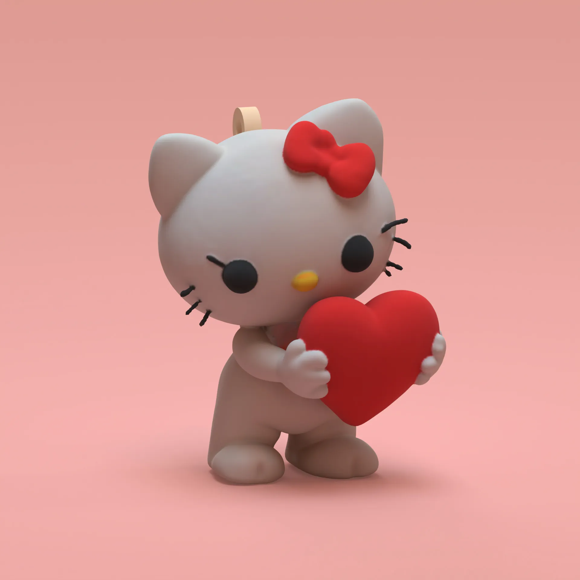 cute hello kitty valentine heart Keychain