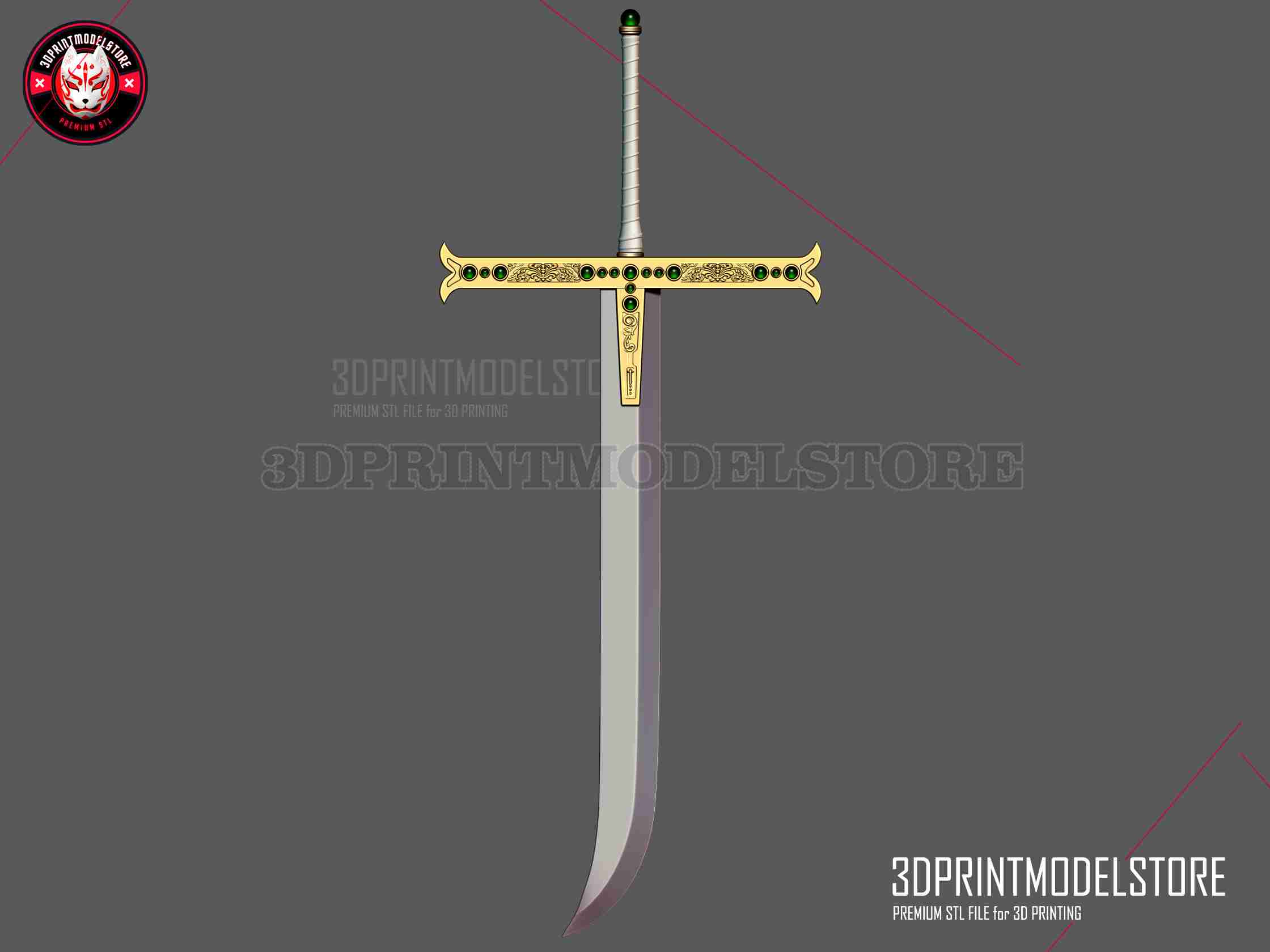 I made a 3D model of Dracule Mihawks Yoru blade : r/OnePiece