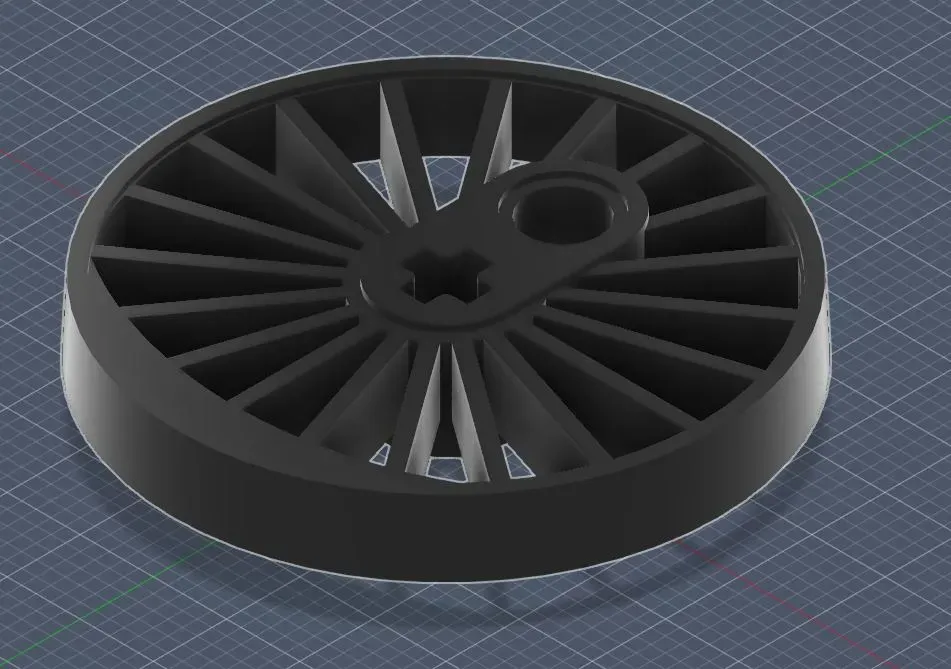 36.8mm custom Lego train wheels