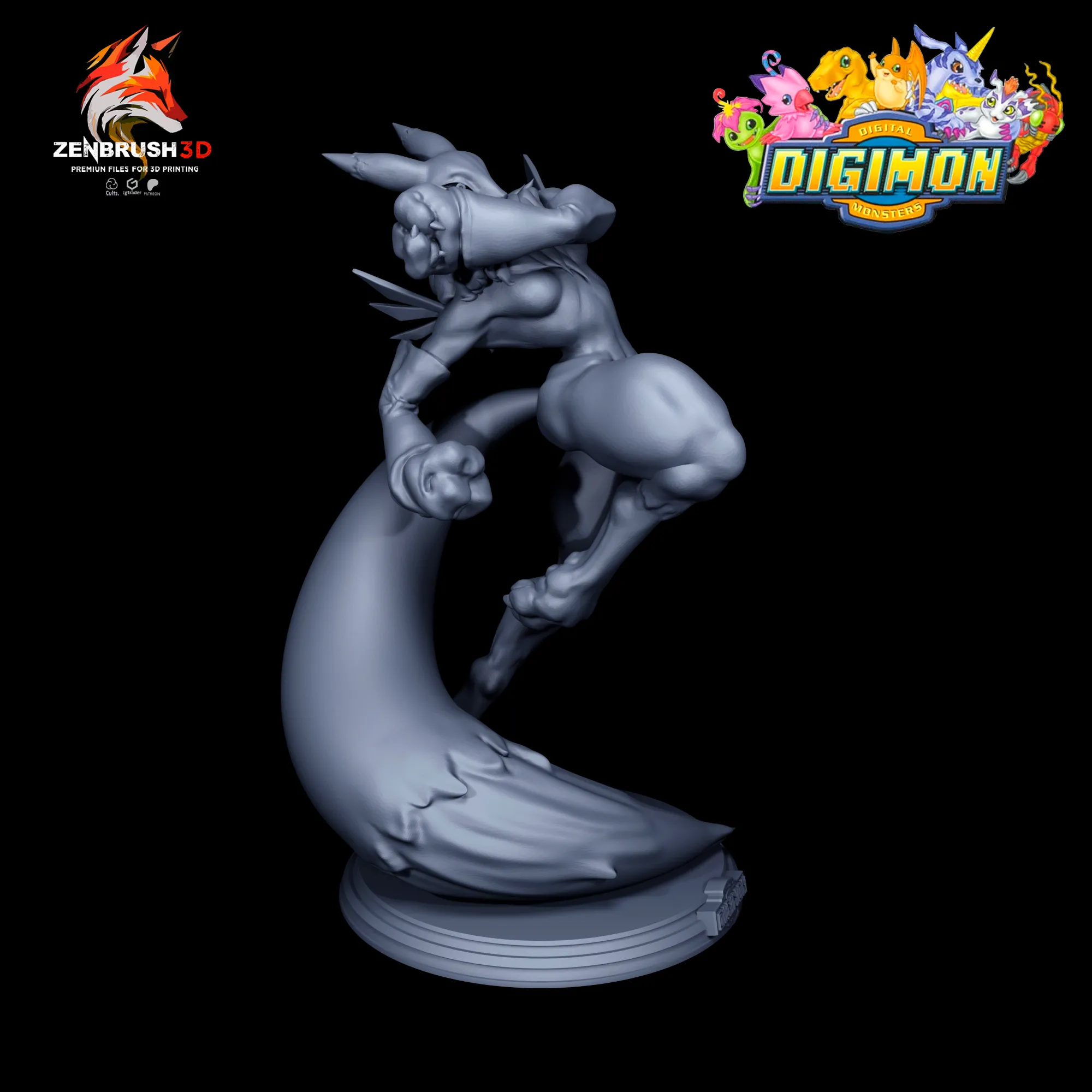 Characters &amp; Creatures STL Download - DIGIMON - RENAMON 3D PRINTINGby ...