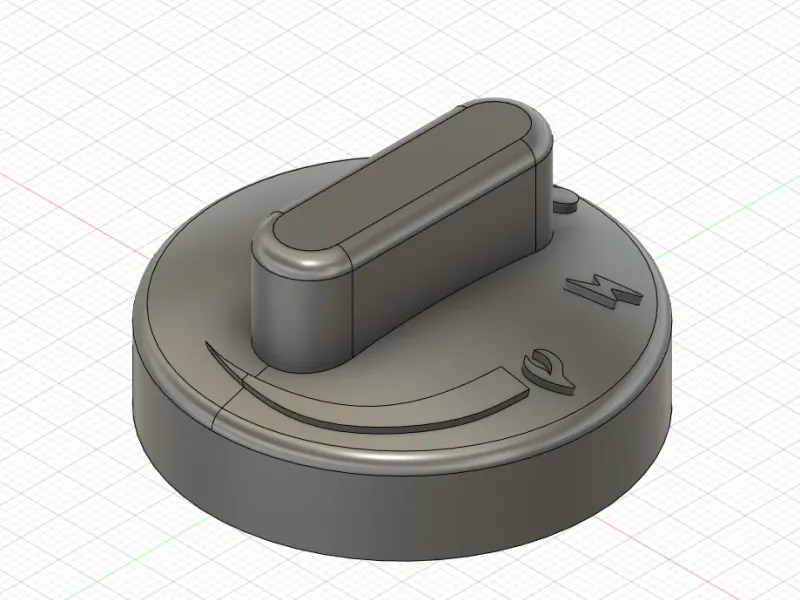 Knob for a gas stove.