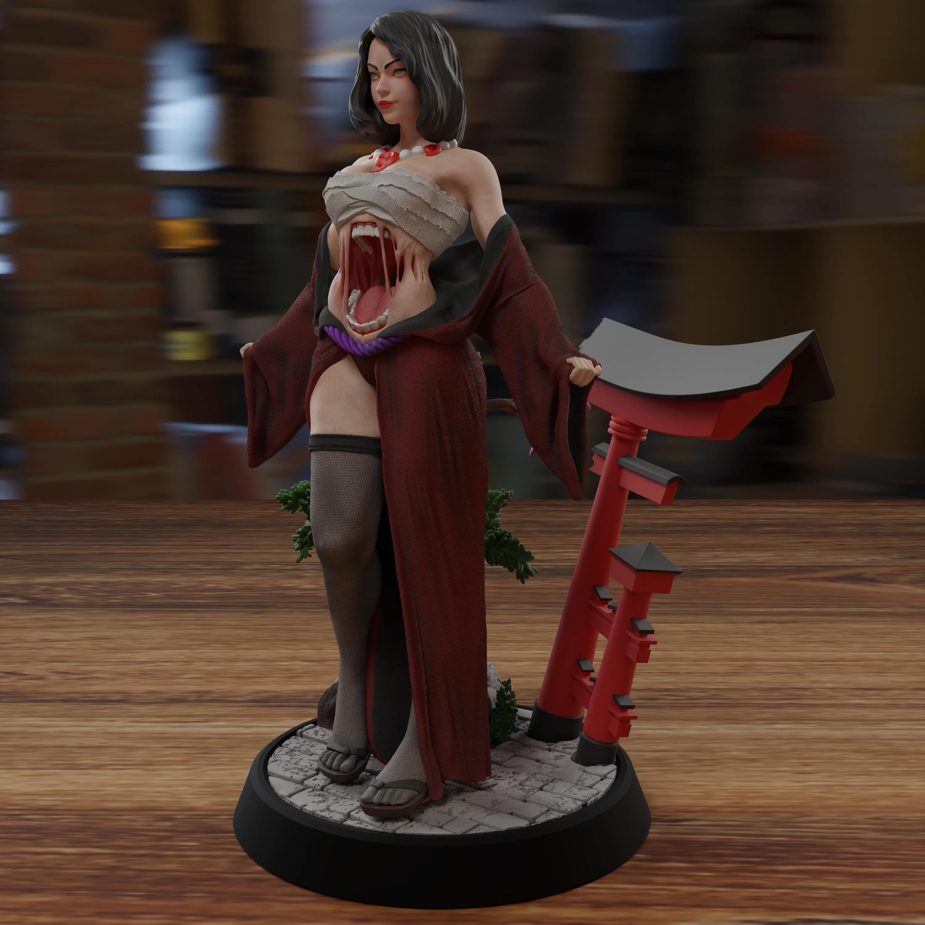 Futa Kuchi Onna - The Japanese Monster Woman - Tabletop mini