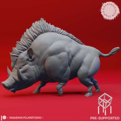Giant Boar - Tabletop Miniature (Pre-Supported) 3d model