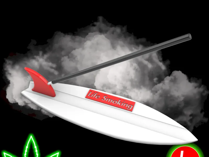 Surfboard Incense Holder - 3D Printable File