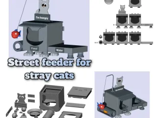 Save the cats! Street feeder for stray cats