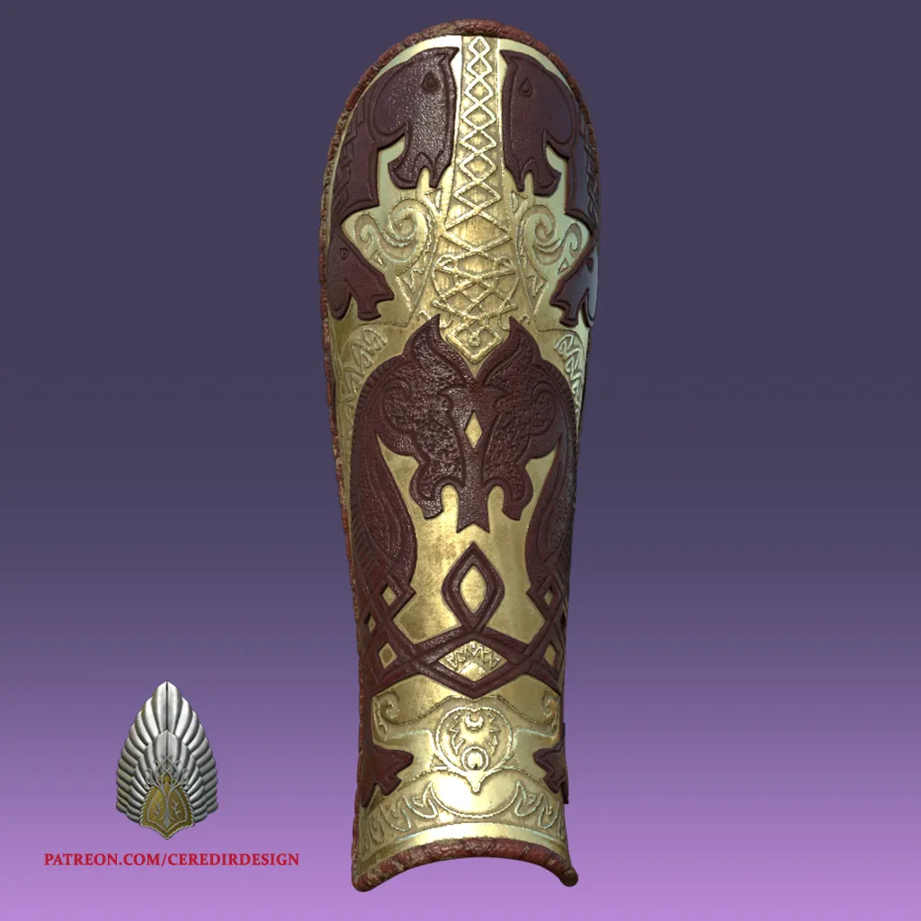 Theoden Shin Armor lord of the rings 3D DIGITAL DOWNLOAD