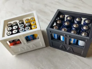 Mini krates voor AA en AAA batterijen (stapelbaar)