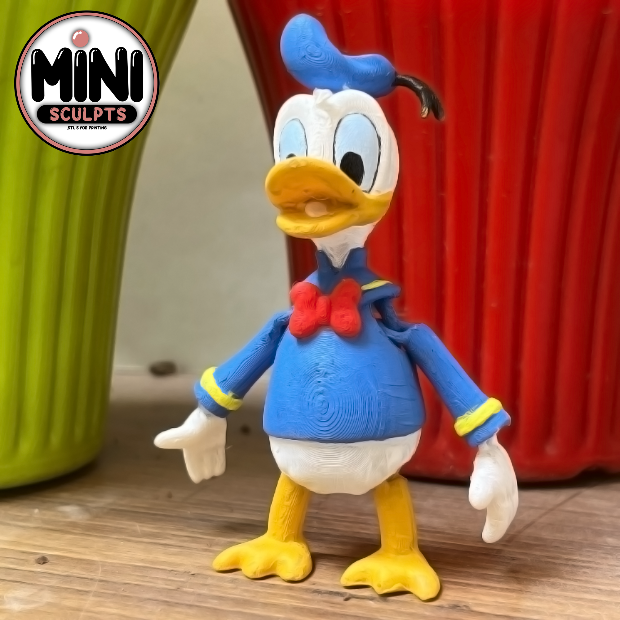 Donal Duck - Sculpted Clay Figure Art - View-Master 3 Reel Set - NEW –