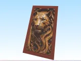 tiger keychain double side-1