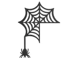 Halloween Door Corner Decor, Spider - Web Shaped-1