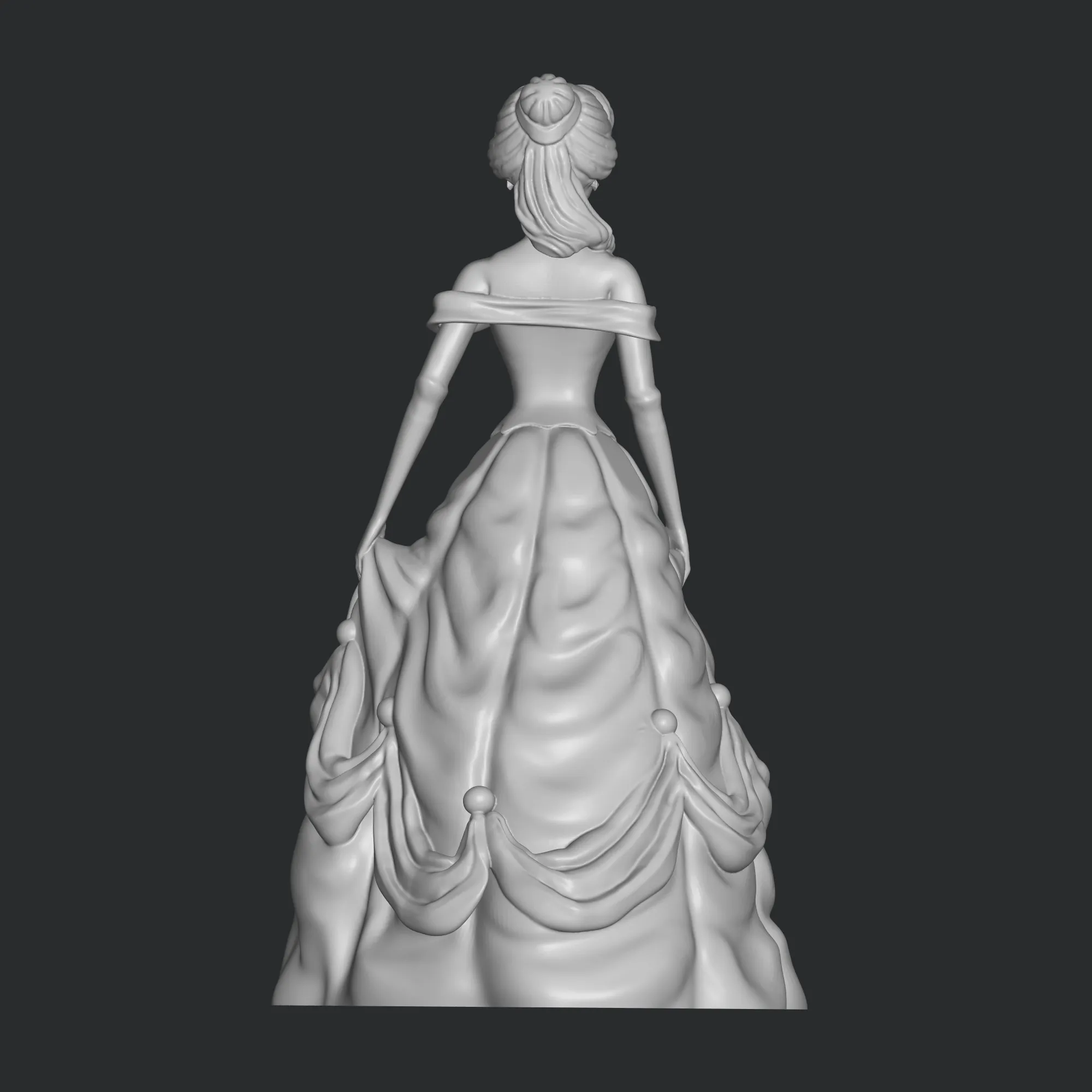Princesa Belle archivo stl impresión 3d, archivo de impresión 3d