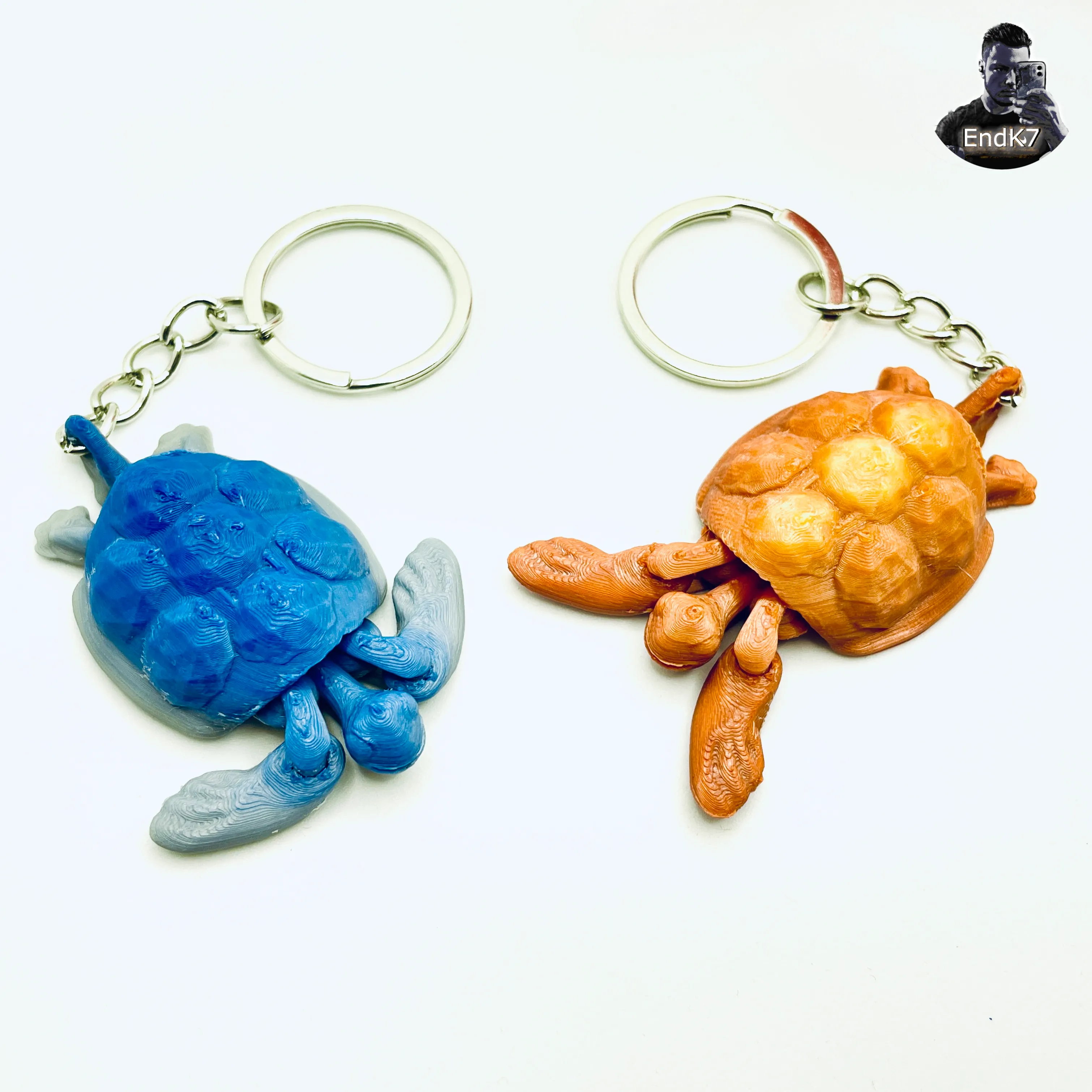 Cute Tiny Turtle Keychain - flexi Fin - Articulated