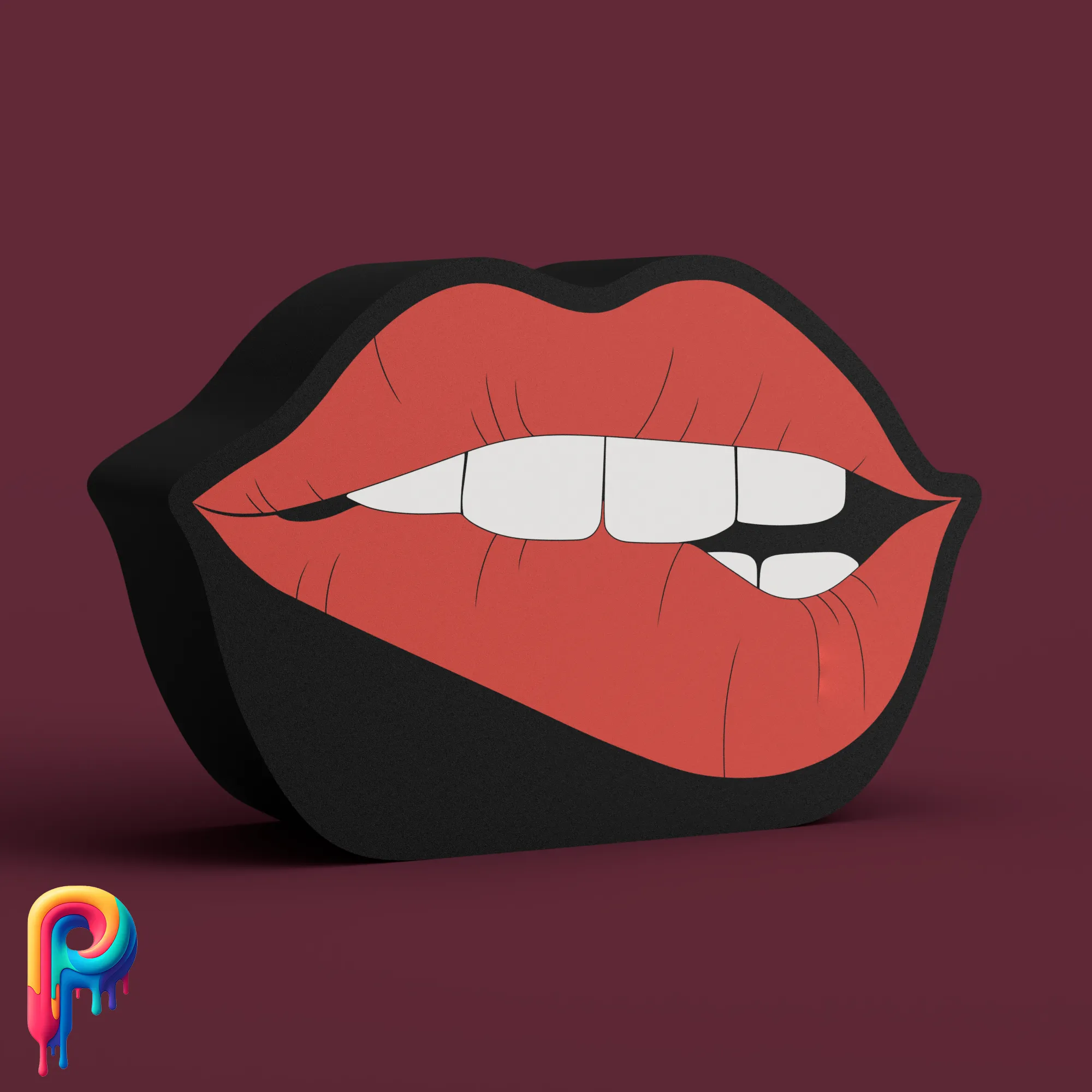 Lip Bite Lightbox by Polymeria