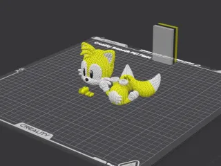 Sonic Tails Crochet - Knitted - Multicolor 3D Printing