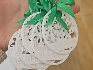 Christmas decoration with name plate