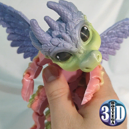 Deyva, the winged baby dragon, articulated, flexy, toy