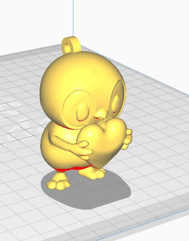 cute piplup valentine keychain