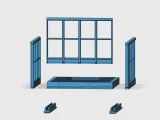Chicago fire escape complete set for your wall / 58 parts !-4