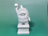 Patrick Star lifting a ball举球的派大星石狮子摆件-2
