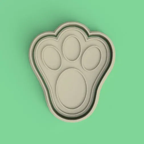 cortante + estampa de huella de conejo / rabbit footprint cu