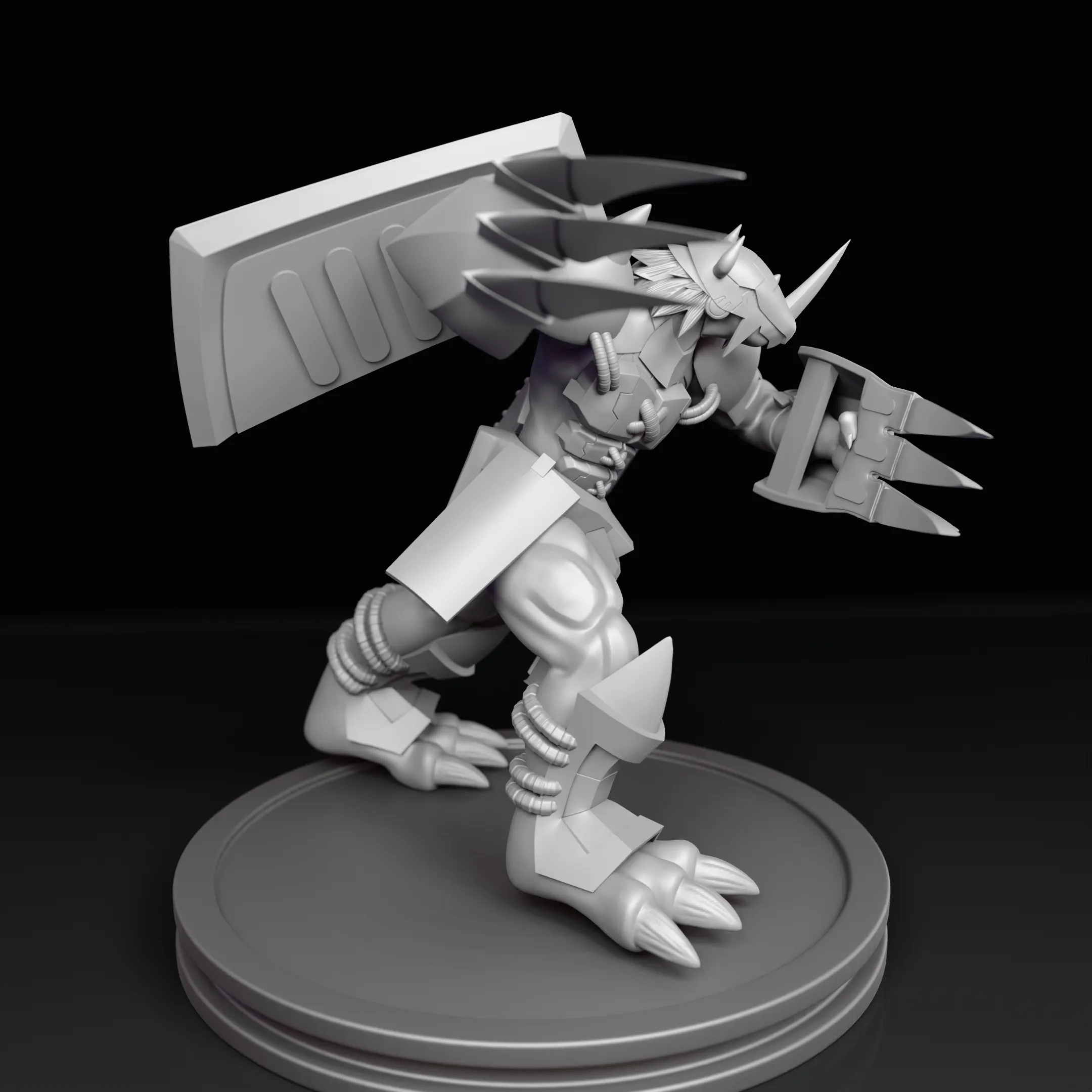 Wargreymon Multi-Part Sculpture - Digimon Fan Art